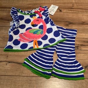 NWOT Two Piece Flamingo Set. Wore once. Tags are removed.